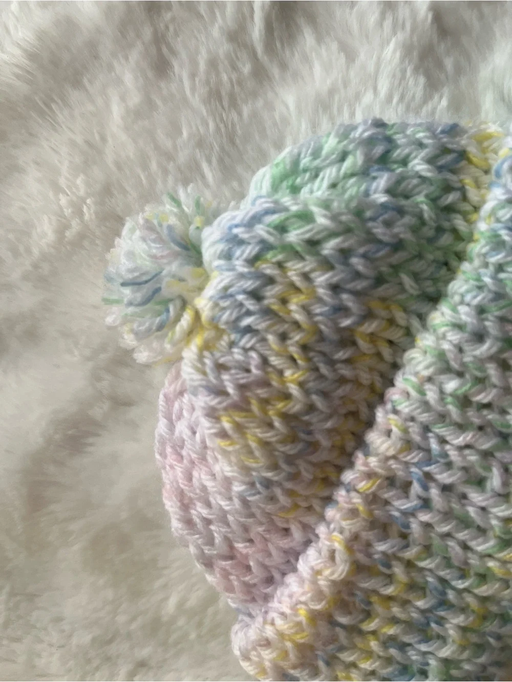 Pastel Multicolor Knit Beanie for Kids